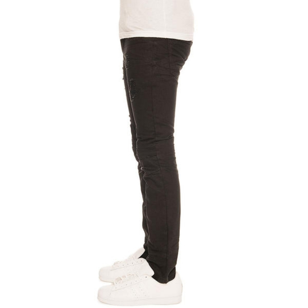 FBRK Mens Ripped Black Jeans 38W X 32L - Picture 9 of 10